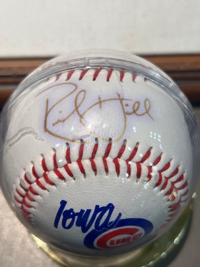 Rich Hill Autographed Baseball with COA from 2005 Iowa Cubs