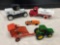 Luther Iowa Centennial and Alleman Coop Coin Truck banks plus other smaller toys