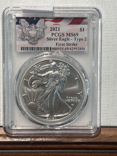 2021 Silver Eagle Type 2 First Strike PCGS MS69