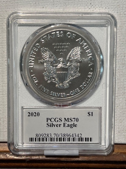 2020 Silver Eagle PCGS MS70