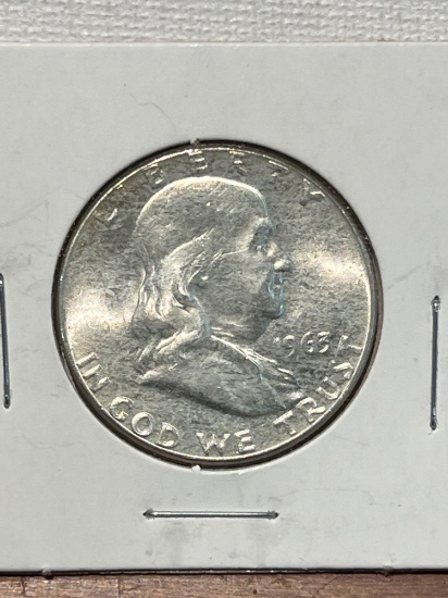 1963 Franklin Silver 1/2 dollar UNC