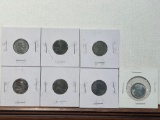 lot of 7 Steel pennies