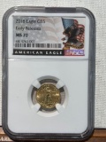 GOLD 2018 Eagle 5 Dollar Gold Early Release NGC MS70