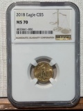 GOLD 2018 Eagle 5 Dollar Gold NGC MS70