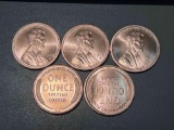 5x-Lincoln Cent 1oz .999 Fine Copper Coin