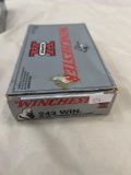 Winchester 243 Win 80 Grain 20 cartridges