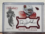 2017 Flawless David Johnson Autograph card 9/15 Red