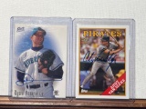 1996 Best Ryan Dempster and 2012 Topps Andy Van Slyke Autographed cards
