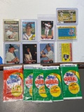 Lot of baseball cards including Chipper Jones. Nolan Ryan, Tom Glavine, Sanguillen, plus