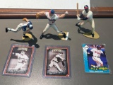 Kenner and Starting lineup baseball figurines Phil Niekro, Warren Spahn, and Terry Pendleton