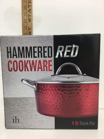 Hammered Cookware 4 qt stock pot