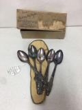 Vintage Dionne silver plated spoons in original box 1940