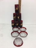 Red Glass cups and bowls