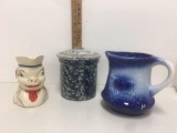 Ceramic Pitcher Glazed Blue and more