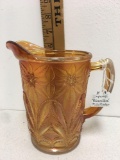 Vintage Marigold Carnival Imperial Poinsettia milk pitcher