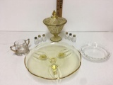 Vintage Federal Amber Depression Glass and more