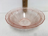 Pink Depression Glass bowl 8-1/2?x2-1/2?