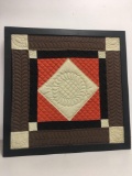 Antique Quilt 37?x37? Framed by Old Threads