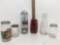 VINTAGE JARDIN ESTABLISHED 1946 RED GLASS QUART JAR, Hershey?s jar and more