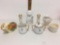 HEAVY GOLD WHITE SUGAR BOWL AND CREAMER and more