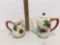 Franciscan Earthenware Apple teapot and water pitcher