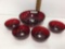 Vintage Royal Ruby bubble berry bowls set of 5