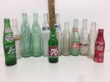 LOT OF 12 Antique Bottles ? Dr. Pepper- Coca-Cola-Fanta -Gold-en cola