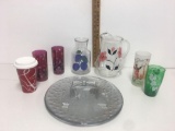 Holiday Heavy Glass Round , Pitcher, glasses and more