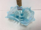 Fenton Blue Opalescent Hobnail Candy Dish