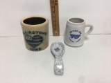 Wester stoneware spoon rest , mug and Maple City Pottery