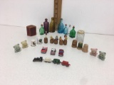 Lot of Mini Colored Glass Bottles 3