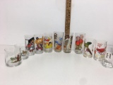 Vintage Pepsi Collectors series Glass 1976 WILE E COYOTE and 1977 Hamburger & Mayor McCheese