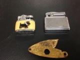 Vintage new bachelor tobacco cutter and Auer lighter