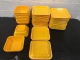 45 Square Plates 6? and 9 square bowls 4-3/4?