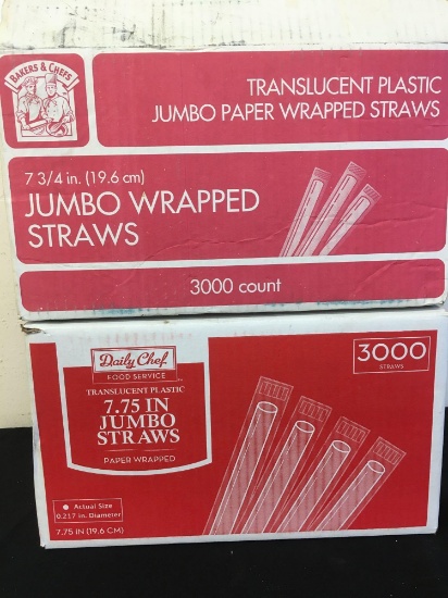 Daily chef translucent plastic straws 7.75 jumbo