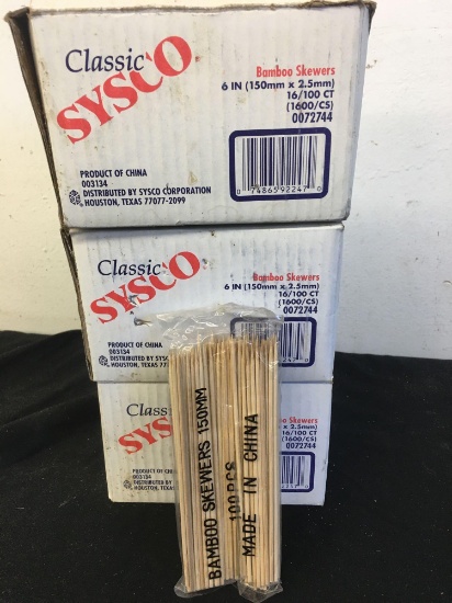 Sysco Bamboo skews 6 in 16-/100ct