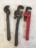 Superior Tool red 14? pipe wrench and wrench 18?