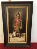 Little Cheyene bearing signed La Huffman 30?x18?