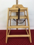 Winco Stacking High Chair - Natural Finish