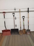 Two Snow Shovels, Three Digging Shovels