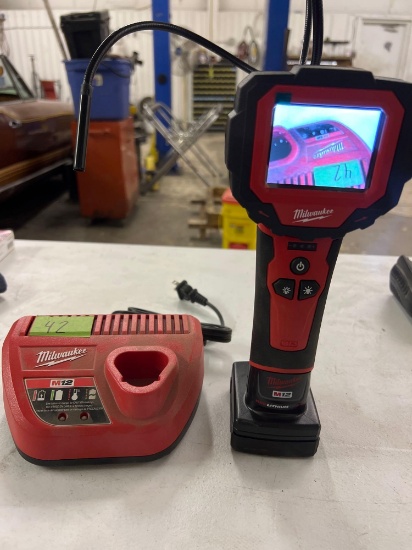 Milwaukee M12 Rotating Inspection Scope with battery and charger works great
