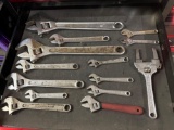 Crescent, Pittsburgh, Diamalloy, plus adjustable wrenches