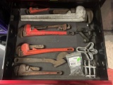 All sizes of pipe wrenches Ridgid plus
