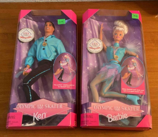 barbies- 1997 Ken and Barbie Olympics skaters