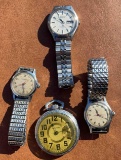 Hanpden pocket watch, seiko watch and other watches