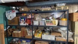 vintage baking items- all contents of shelves - located in basement