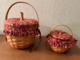 Longaberger wood crafts Baskets with lids