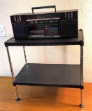 Panasonic portable boom box with tape player including stand!