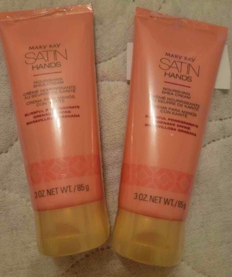 Two Satin Hands Hand Cream Blissful Pomegranate, 2 tubes Value: $24.00