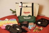 This gift pack includes $50 gift card, an insulated grocery bag, two pairs of flip-flops, two